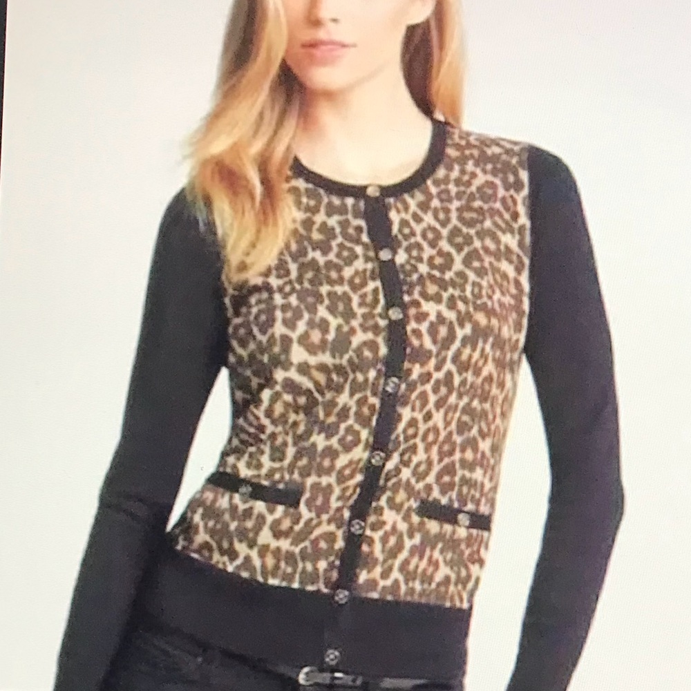 Ann Taylor || $98 Leopard Cheetah Cardigan Sweater